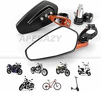 Vista 6 de Espejos traseros de extremo de barra de 7/8 de pulgada de 0.866 in, accesorios de motocicleta, scooters, retrovisor, retrovisor, espejos