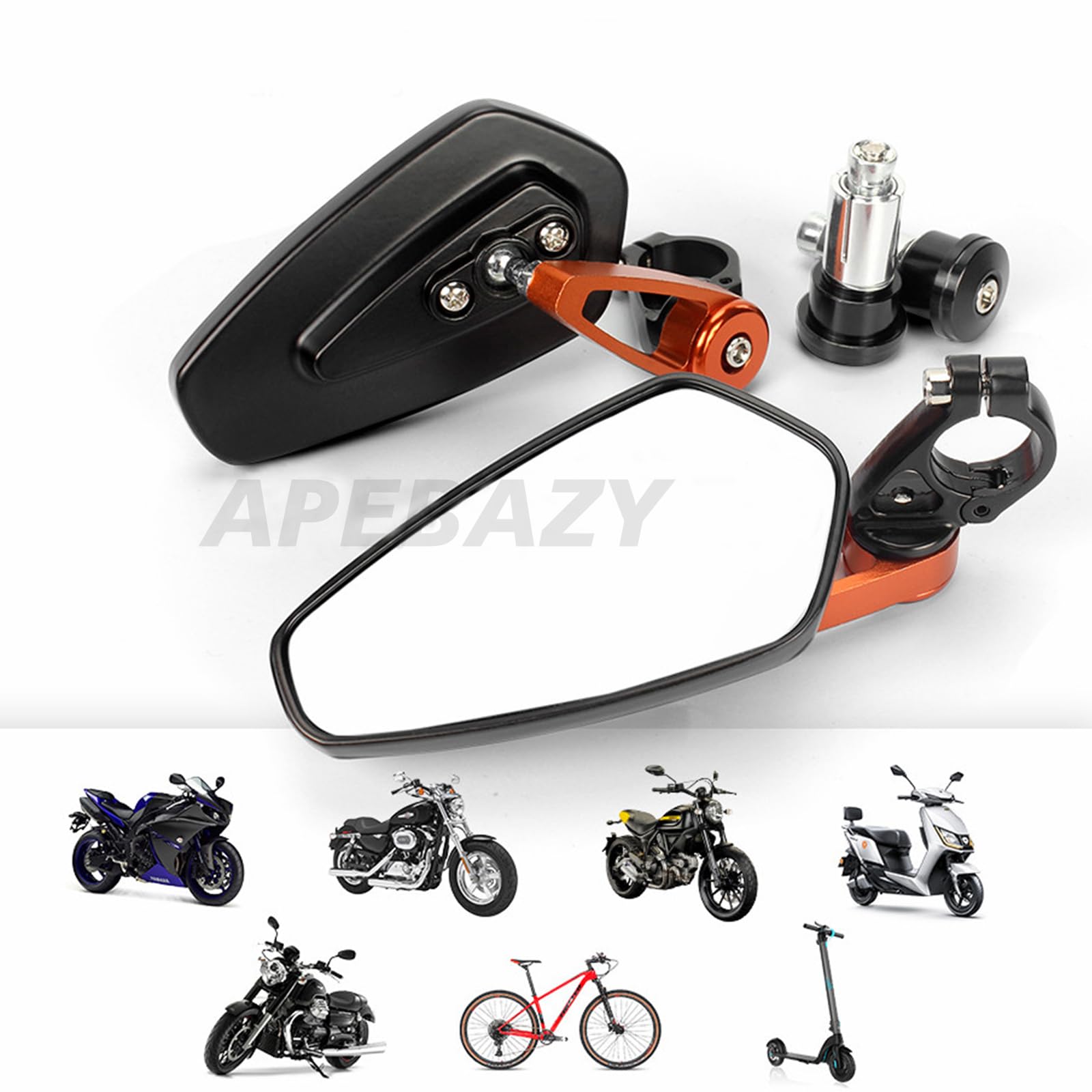 7/8" 22mm Bar End Lusterka Akcesoria Motocyklowe Skuter Lusterka do Cafe Racer