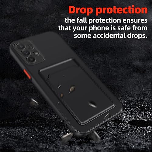 Miniatura 7 de Funda para Galaxy A32 5G, Samsung A32 5G con ranura minimalista para tarjetas de crédito, TPU suave TPU silicona resistente a los arañazos delgada