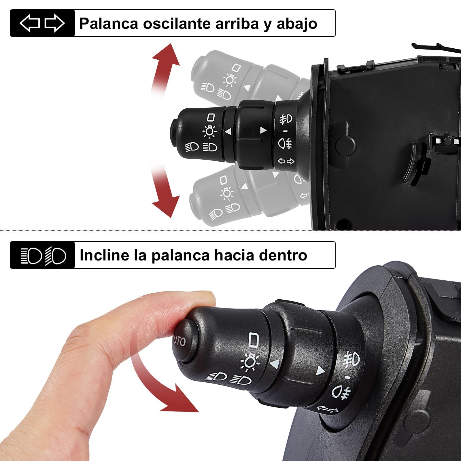 Interruptores de Columna de Dirección para Clio 3, Kangoo, Modus, Interruptor Tallo Indicador Faro, Luces Antiniebla, Interruptor de Luz 7701057088 8201590638 255405605R 7701057089 7701057090