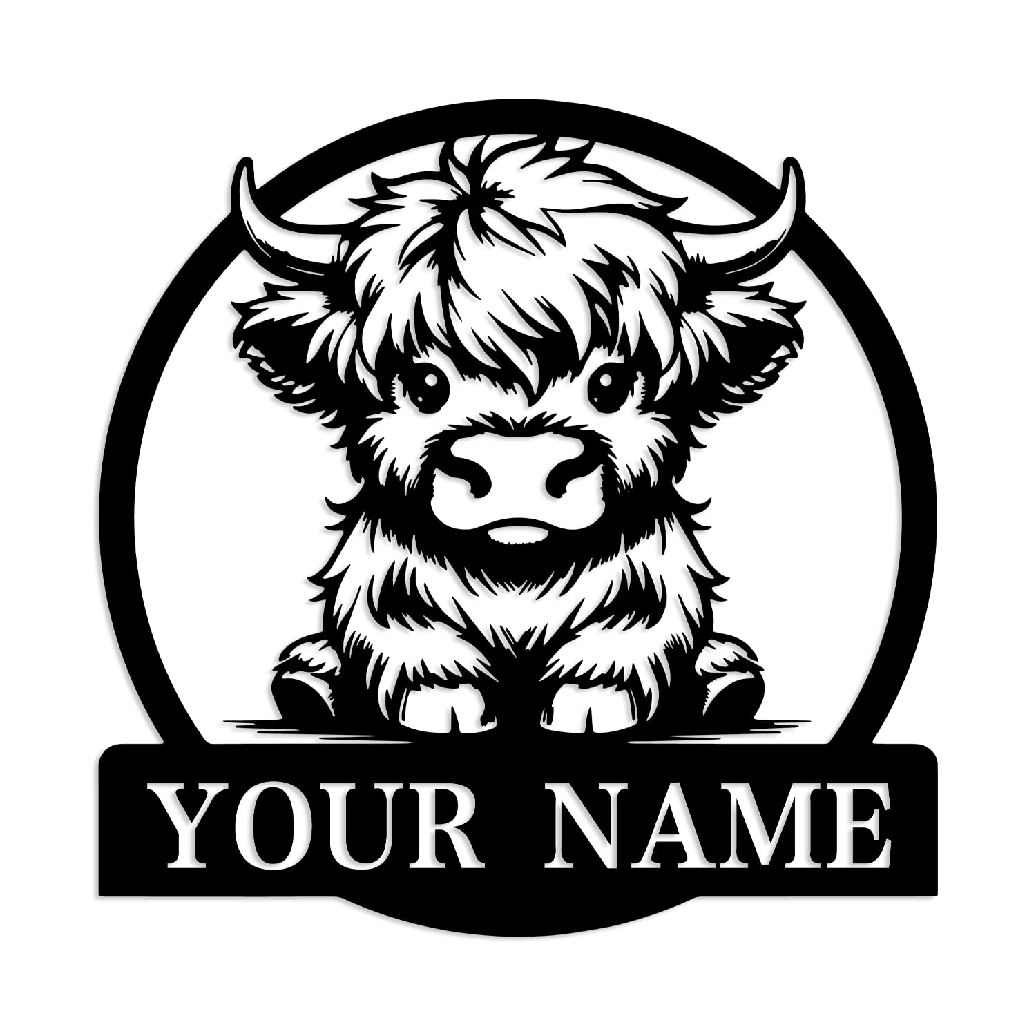 Kissesuu Cow I Custom Personalized Cow Farmhouse Decor: Farmer Name Sign - Metal Wall Art For Cow Lovers