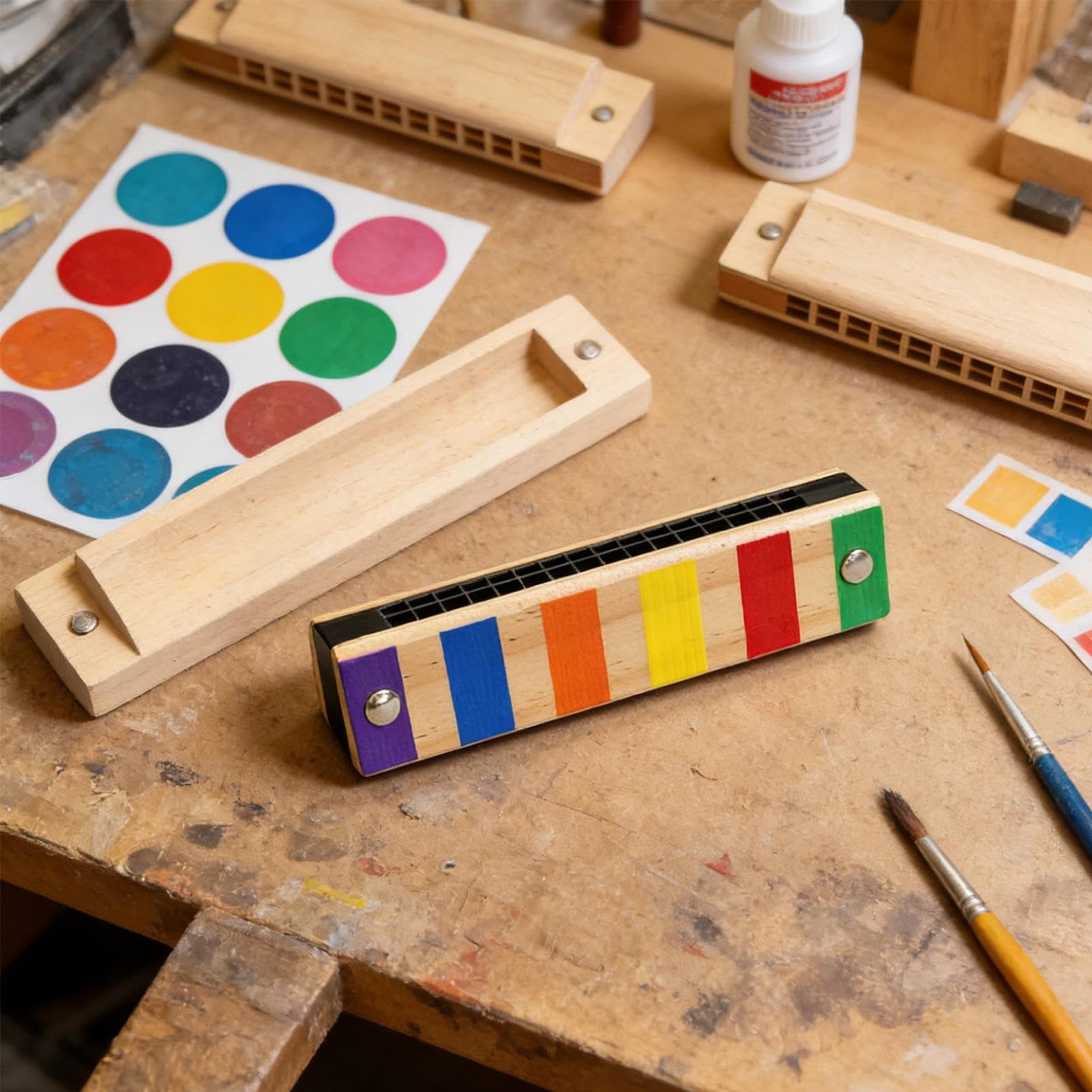 Harmonica pour , Double rangée de 16 Trous en Bois – Orgue buccal – pour l'éducation, Les fêtes d'anniversaire des , Les Vacances à partir de 3 Ans