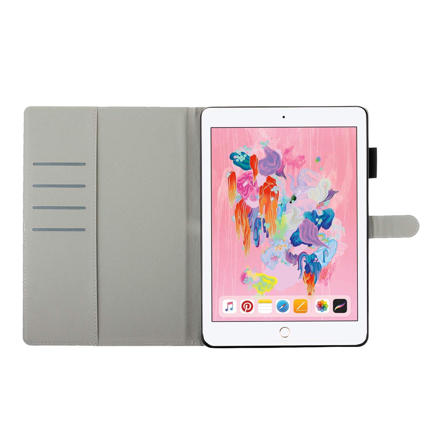 Custodia In Pelle Per IPad 9.7 (2018/2017) E IPad Air/Air 2 - Cover Portafoglio Con Chiusura Magnetica, Supporto Multiangolo E Slot Per Carte - 5