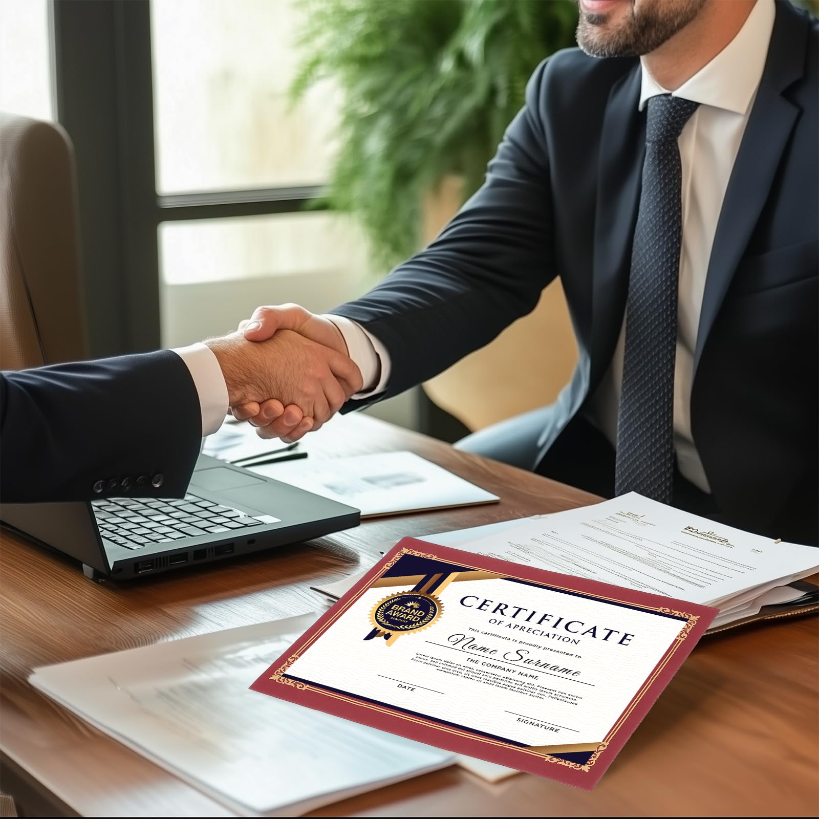 PATIKIL Portadocumenti Per Certificati, 50Pezzi Adatti A Carta 8.5x11" Diploma Di Laurea Con Bordo In Oro Riconoscimento Premio Realizzazione Per Lauree Concorsi Aziendali Festival.