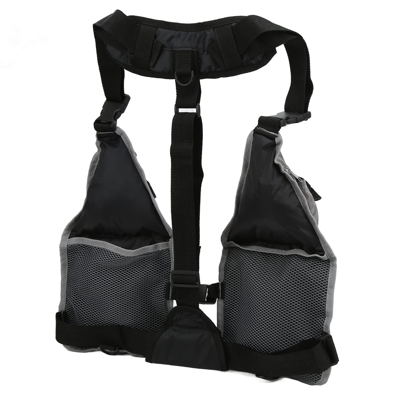 Gavigain Fishing Vest Breathable Abrasion Large Storage Capacity Lightweight Fishing Waistcoat for Fly Fishing (Grey)