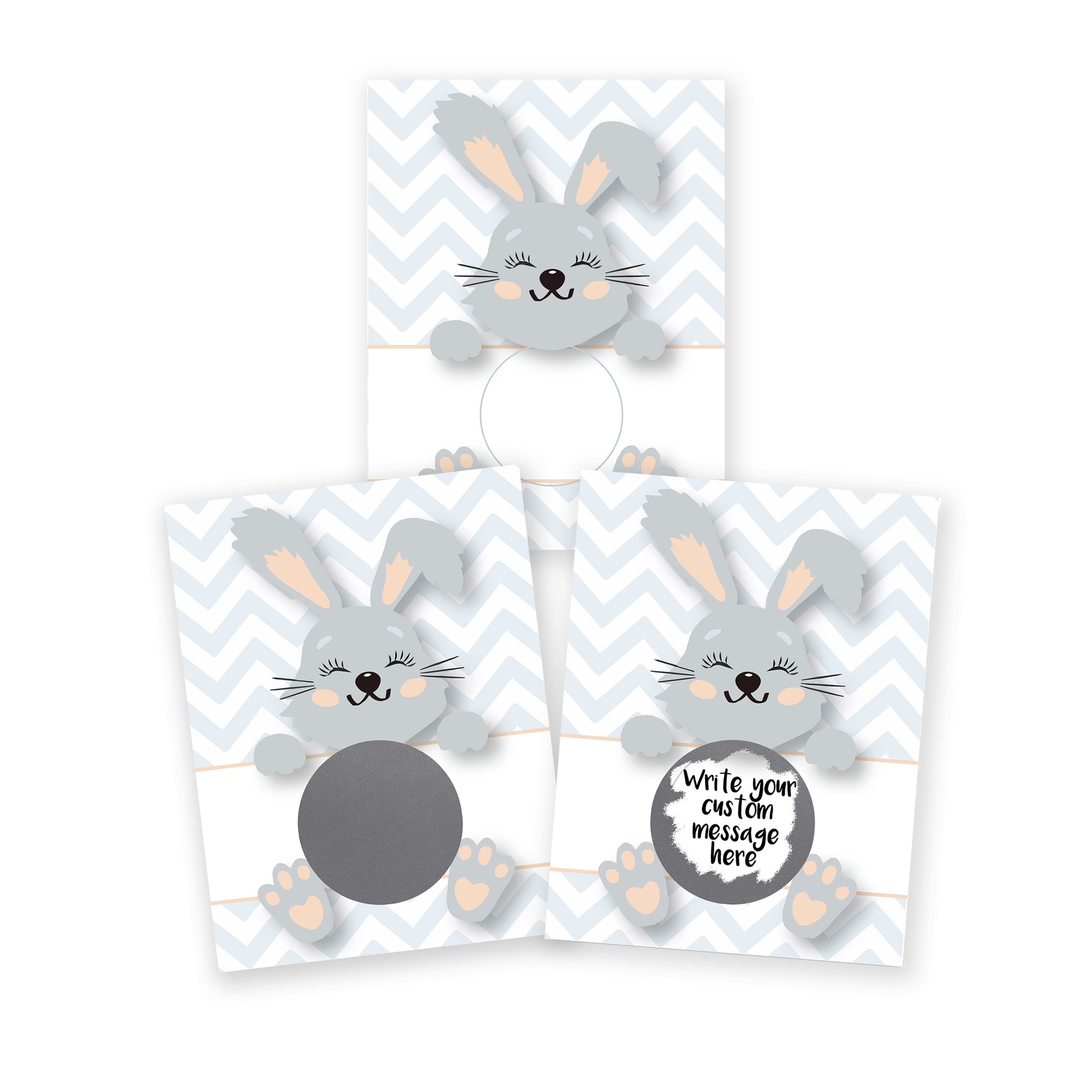 My Scratch Offs 20 Pack Funny Easter Bunny DIY Make Your Own Scratch Off Cards &amp; Stickers. Perfect for Teacher Rewards, Business Promo Codes &amp; Custom Message