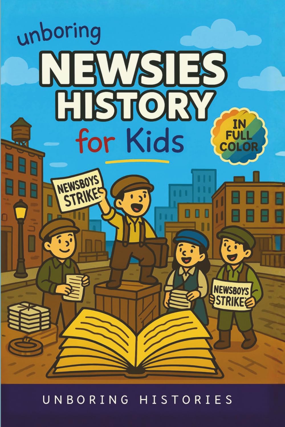 Unboring Newsies History for Kids: Funny, Interesting, Concise Guide to the Gritty World of Newsboys, Newspaper Wars, and the Wild True Stories Behind America’s Noisiest Kids
