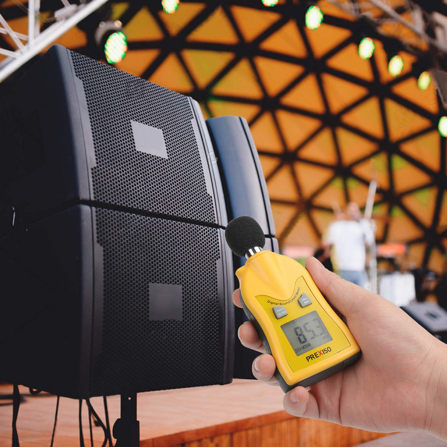PREXISO 8250421 - Sonómetro para medir el ruido de hasta 130 dB PPX-130