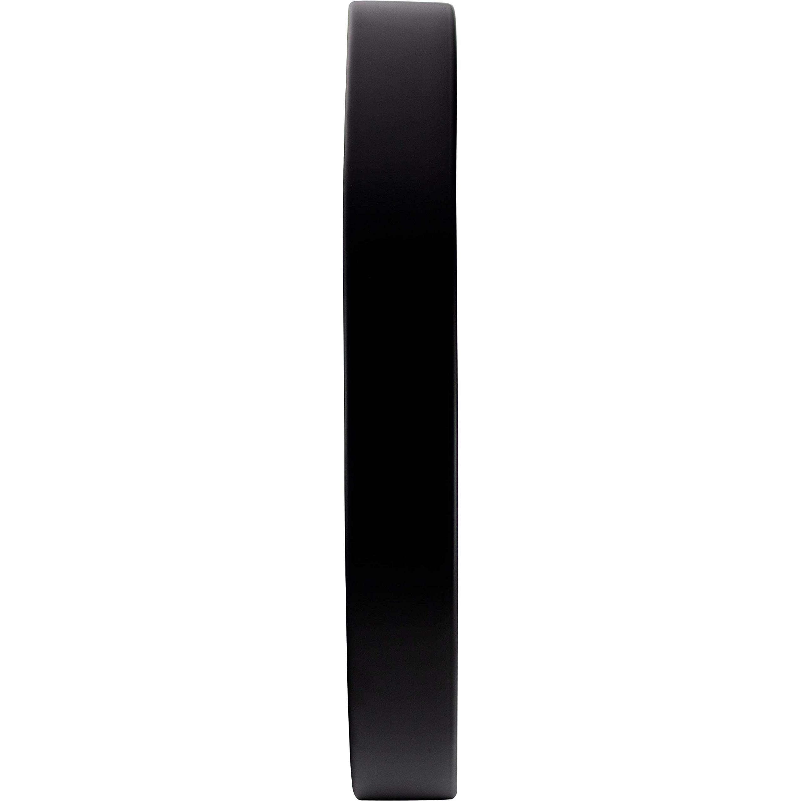 Eurotime Funkwanduhr,schrittsekunde, 40 cm, Metallrahmen Schwarz, Echtglas, klares 12-Zahlen Zifferblatt, automatische Zeitein- und Zeitumstellung, für Wohnbereich oder Büro, rote Sekunde,59990-05