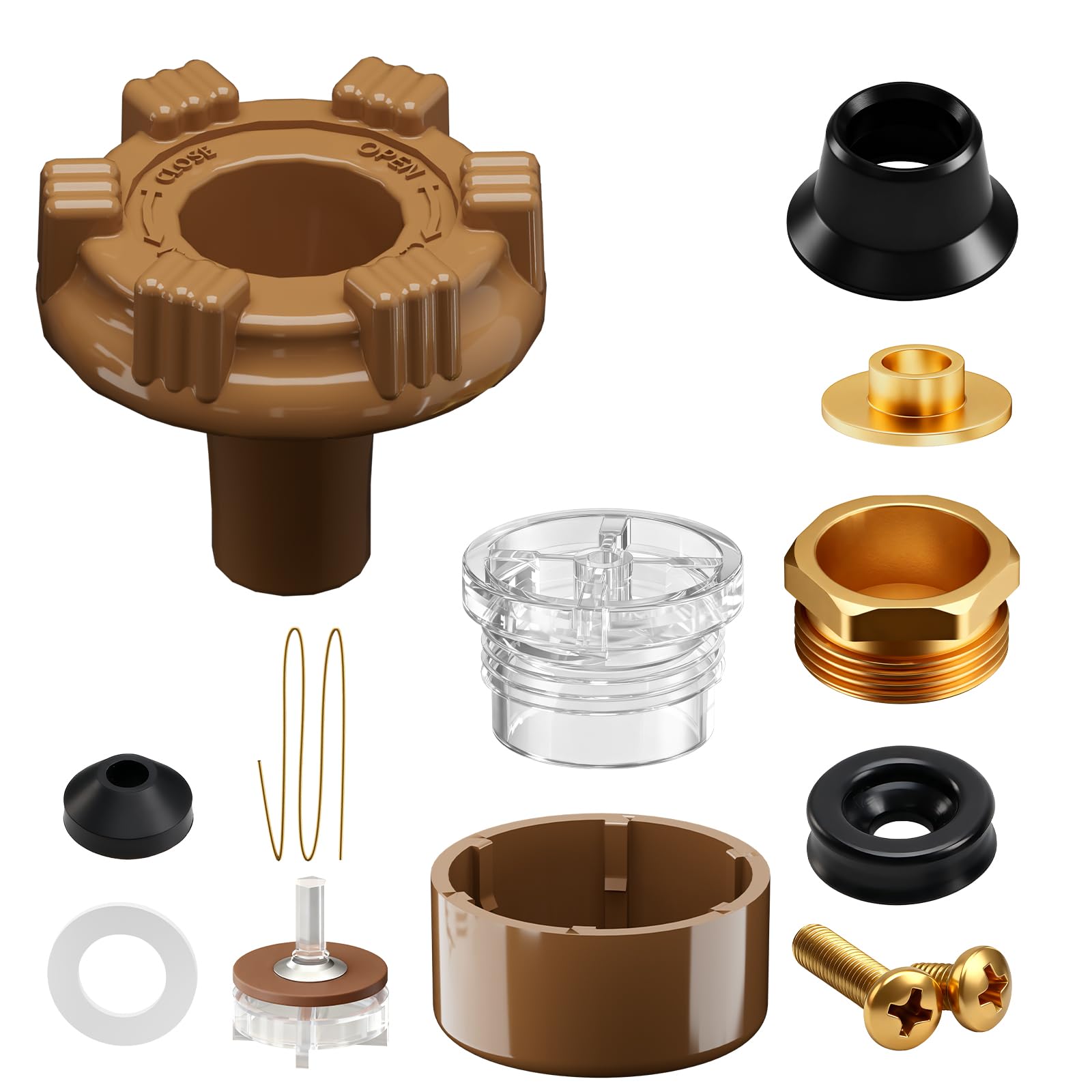 Photo 1 of RUHUALIFE Outside Wall Faucet Repair Kit Compatible with Woodford Model 17, Sillcock Metal Wheel Handle Repair Kit Replace# RK-17MH