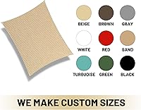 Vista 6 de Toldo Vela de Sombra Rectangular de Tamaño Personalizado de 6' x 7' Negro para Patio Jardín Trasero Césped Jardín Actividades al Aire Libre Malla