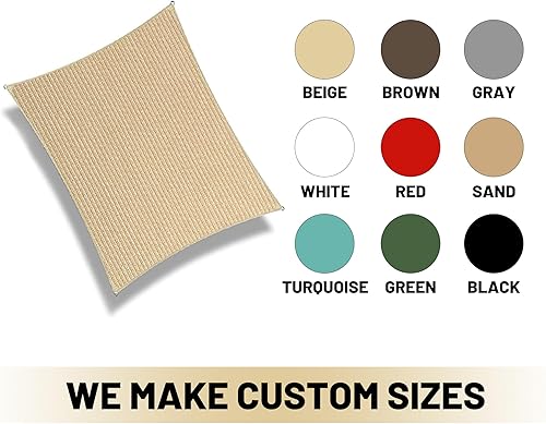 Miniatura 6 de SHADEWIZ Toldo triangular de 32 x 32 x 32 pies, color rojo, para patio, césped, jardín, actividades al aire libre, malla con bloqueo UV, podemos