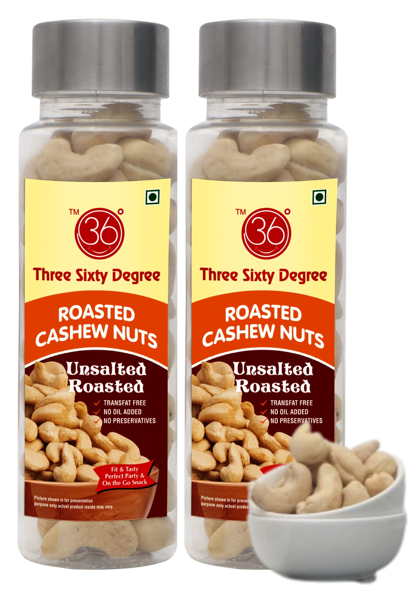 360 Three Sixty Degree Degree Roasted Unsalted Cashews Nuts Kaju,200Gms(2 X 100Gms Each) (B0C14DYFD7) Amazon Price History, Amazon Price Tracker