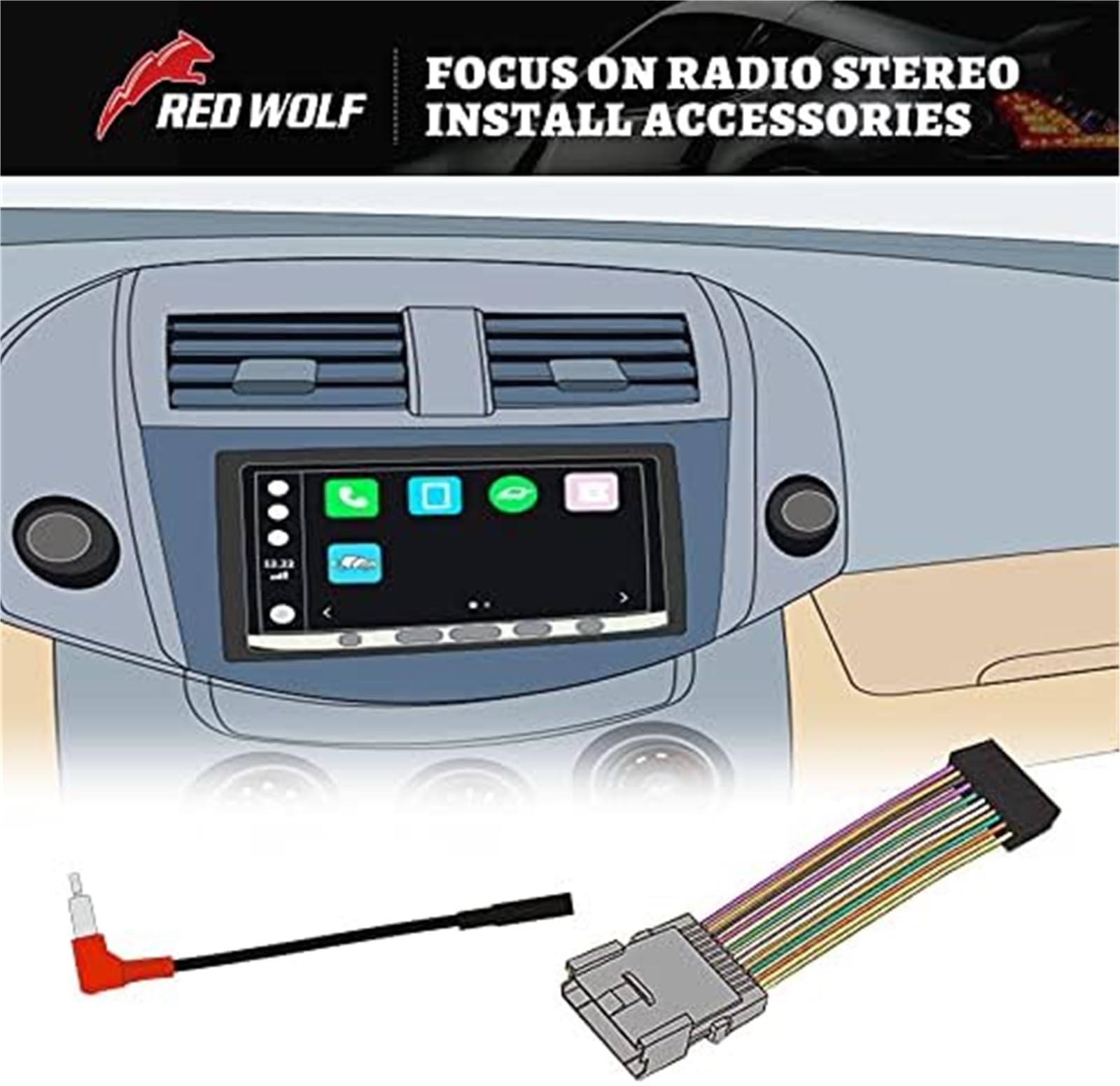 Złącze męskie wiązki przewodów samochodowego radia samochodowego zamiennik, do Saturna 2006-2009 Ion 2006-2007 Vue Instalacja radia CD Odbiornik Wtyczka kabla Kabel adaptera radia samochodowego
