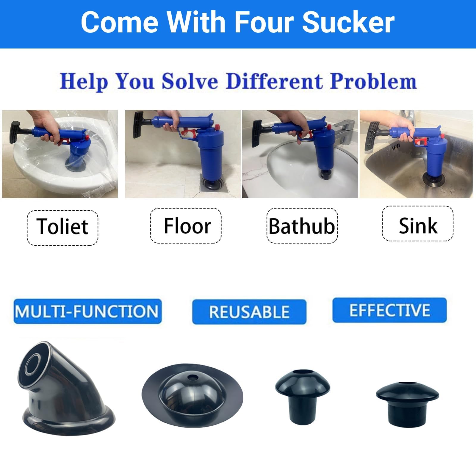 Pompa Per Sblocco Tubi Ad Alta Pressione - Per Water, Lavandini E Scarichi, Con Tecnologia Aria Compressa - Foto 8