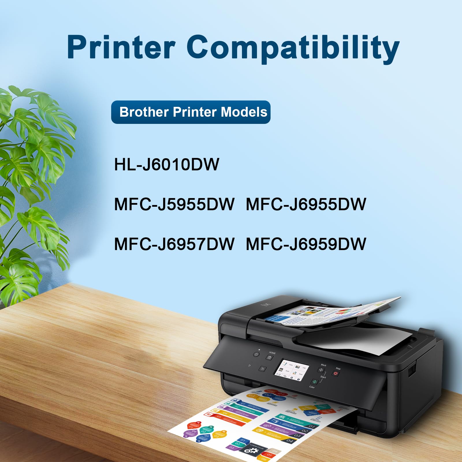 Jagute LC427 Cartucce d'inchiostro Compatibile per Brother LC 427 Cartuccia per Brother HL-J6010DW MFC-J5955DW MFC-J6955DW MFC-J6957DW MFC-J6959DW (4 Pack, 1x Nero, 1x Ciano, 1x Magenta, 1x Giallo)