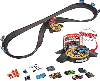 Far Out Toys NASCAR Crash Circuit Ultimate Road Course Bundle with Huge Race Track, Winner’s Circle, 4 Cars Total | Electric Powered, Over 6 Ft Assembled | Capture The Momentum and Thrill of Nascar