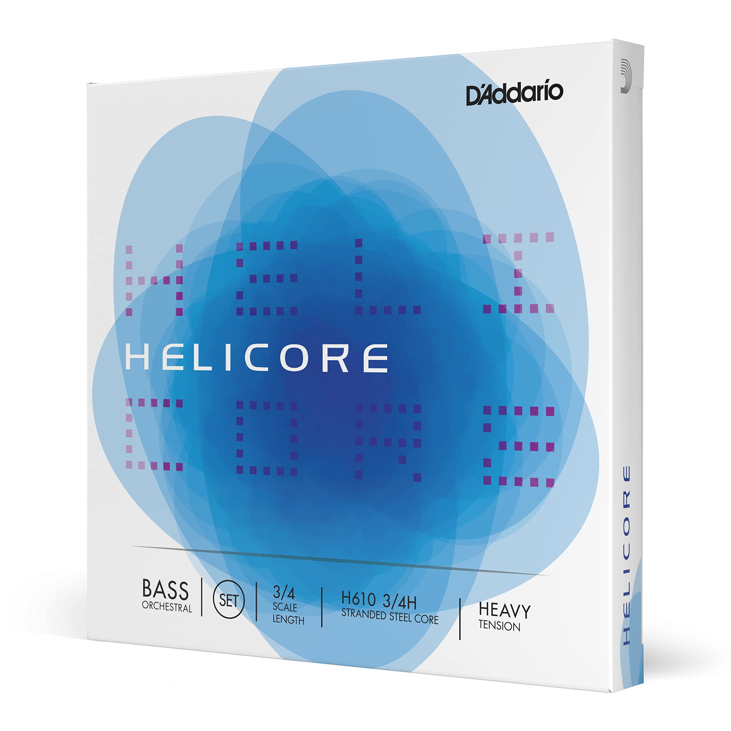D'Addario H610-3/4H Helicore Kontrabass Saitensatz mehrfach verdrillter Stahlkern 3/4 Heavy