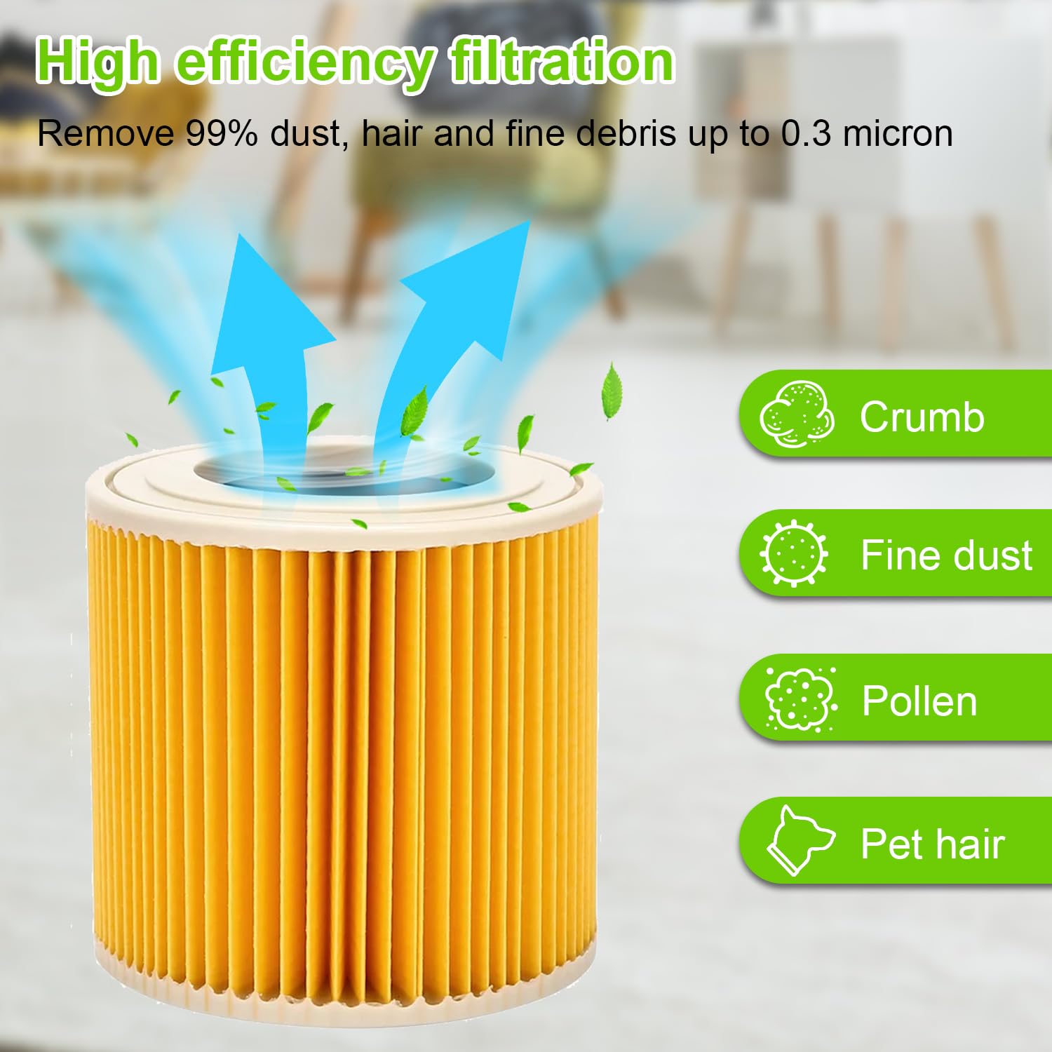 Filtro A Cartuccia Universale (armonica) 1000974 F36.99.974 Lavabile ⌀ 150 - 185 Mm X 165 Mm Aspirapolvere - Foto 4