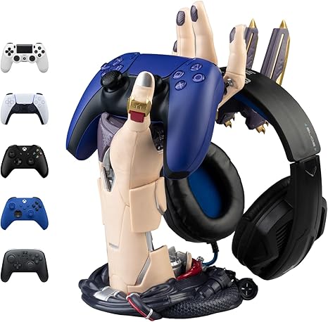 Metal Eden Review by Gabriel "Fauno" Zissou 10 71u9R+0CuDL. AC SX466 Grupo Erik Cyberpunk Gaming Controller Holder | Gaming Headset Stand | Gaming Stuff & Gaming Room Decor | Controller Stand Perfect for Gamer Gifts | 6.3 x 7.9 x 10.8 in