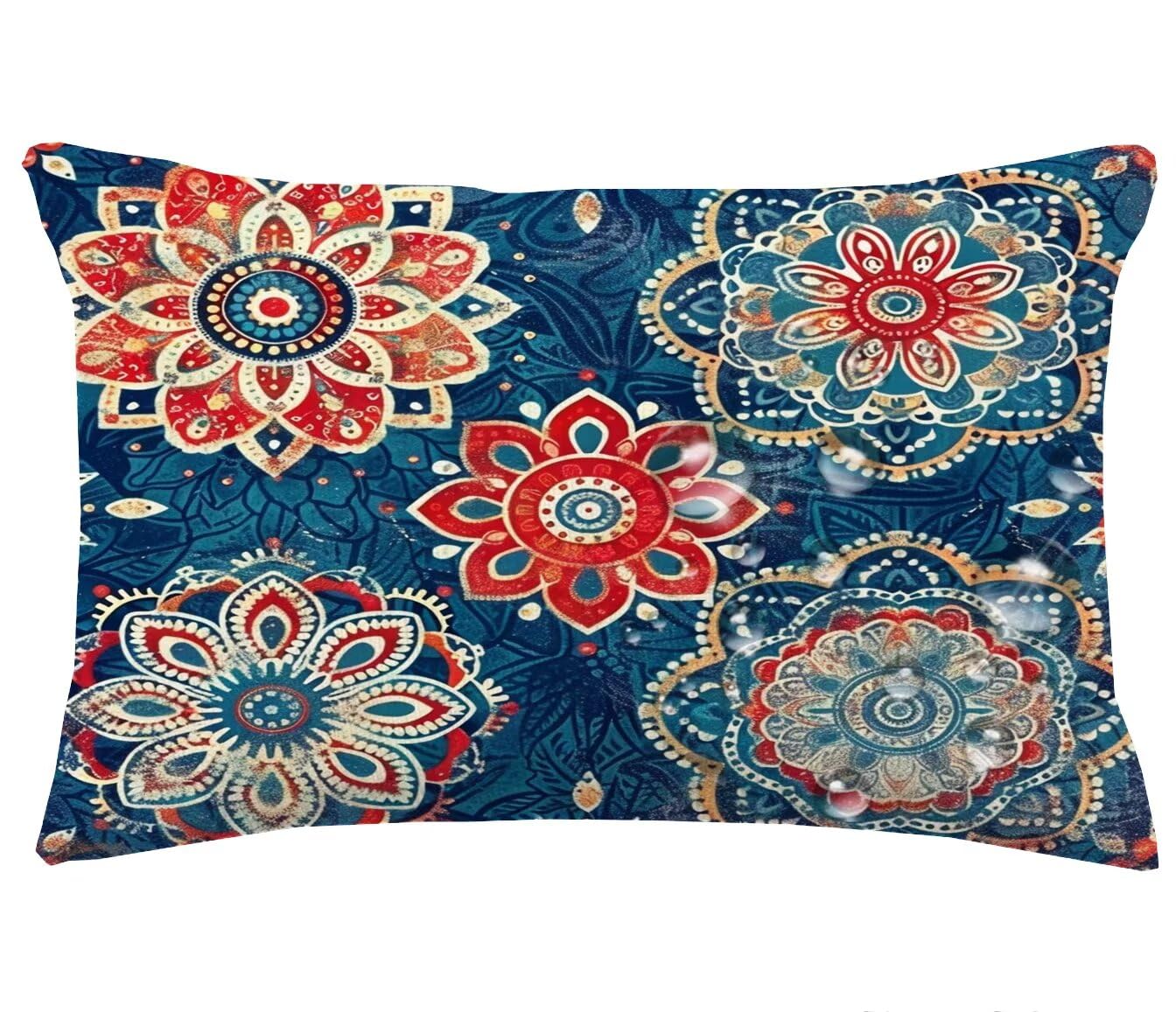 Housse de coussin 30x50 étanche avec fermeture éclair pour canapé intérieur
