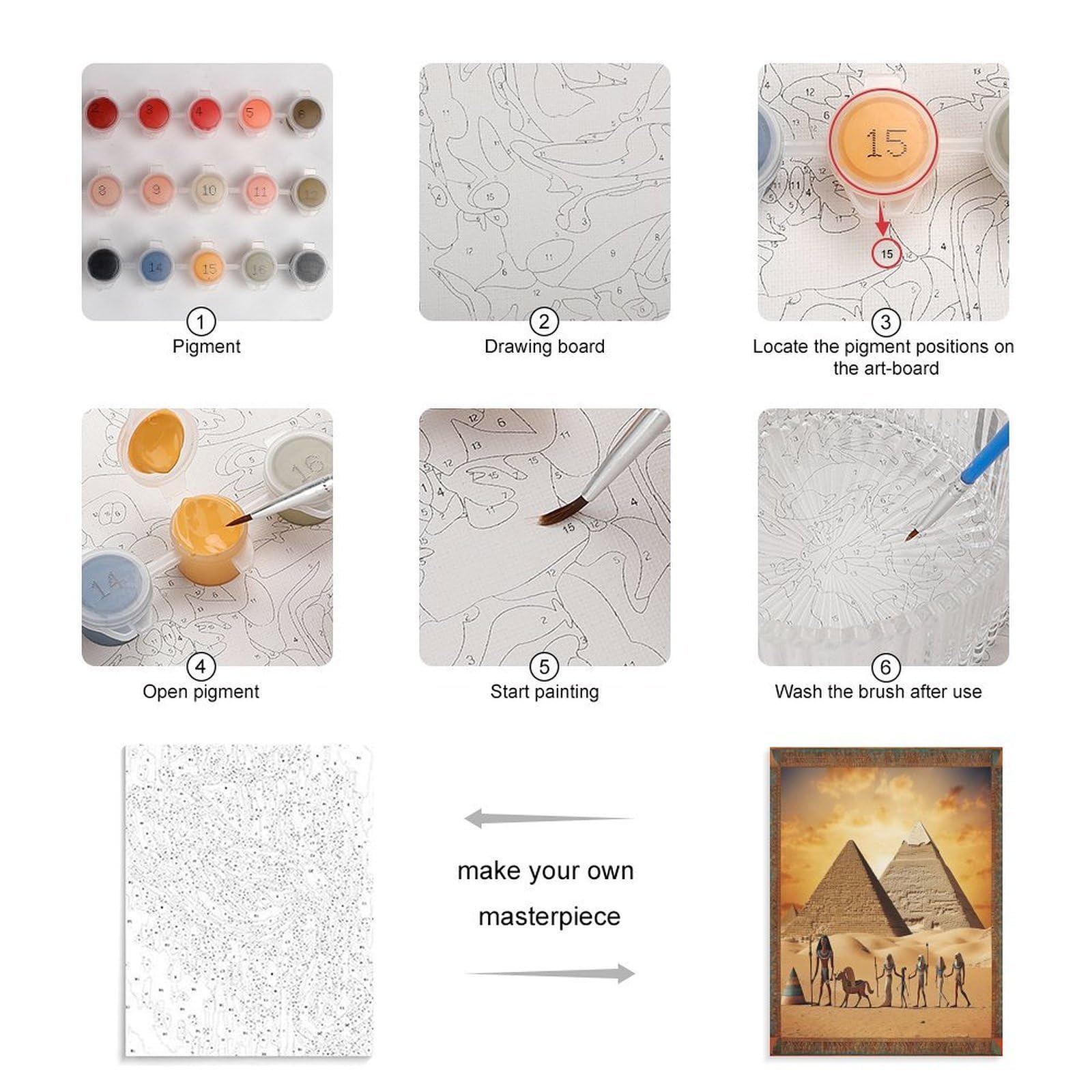 LPAGBCNU Malen-nach-Zahlen-Set für Erwachsene, Anfänger, Erwachsene, Malen-nach-Zahlen-Kits auf Leinwand, Acryl-Ölfarben, Gemälde mit Pinseln als Geschenk, Wanddekoration