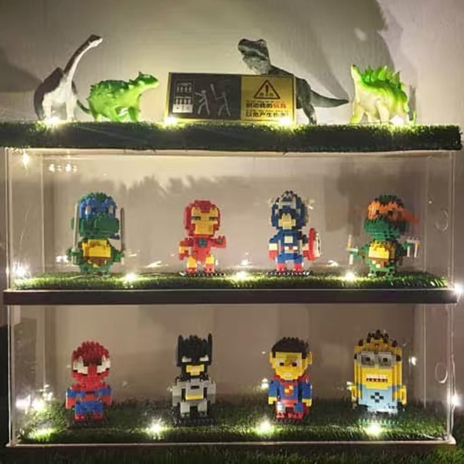 Vetrina in acrilico trasparente per la collezione di minifigure Lego
