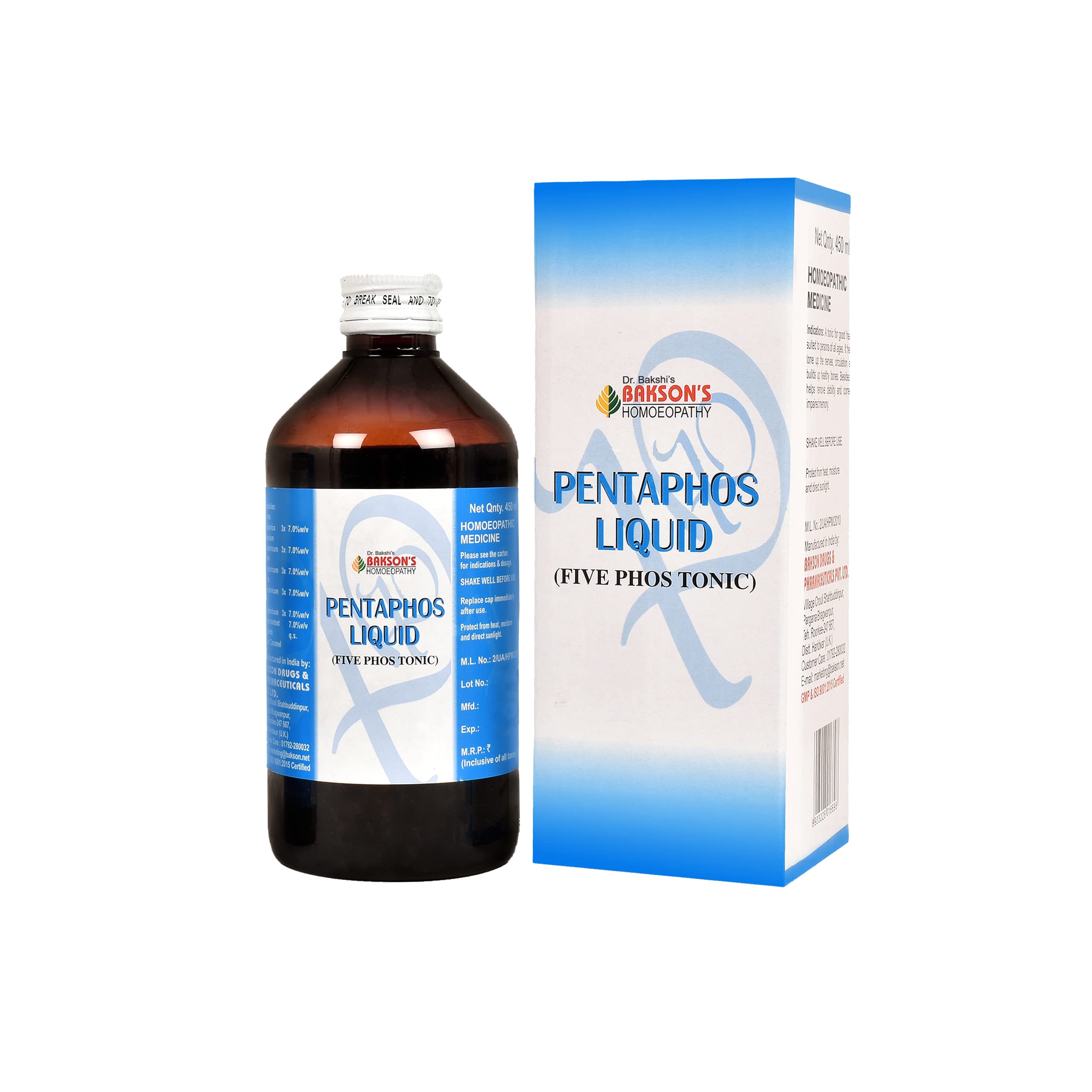 Dr. Bakshis BAKSONS HOMOEOPATHY Pentaphos Syrup (450ml) (B0BX63WM55) Amazon Price History, Amazon Price Tracker