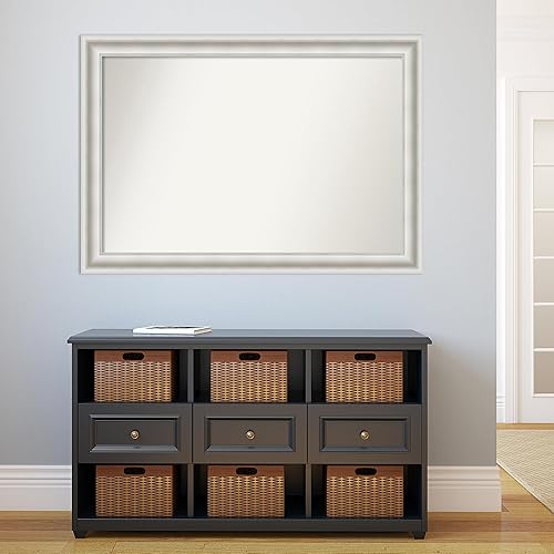 Miniatura 5 de Amanti Art Espejo personalizado, espejo de baño blanco salón, espejo de pared o espejo de tocador de baño sobre fregadero (34.5 x 49.5 pulgadas),