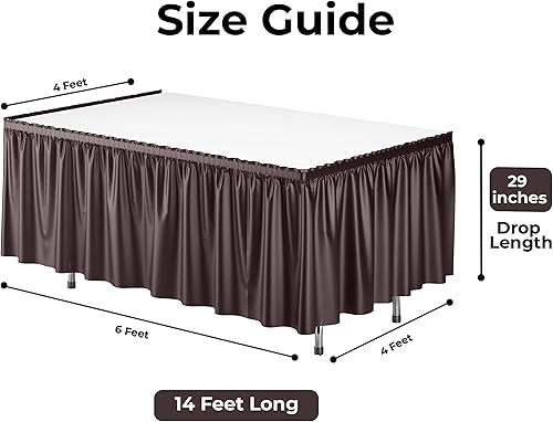 Miniatura 2 de Falda de mesa de plástico marrón