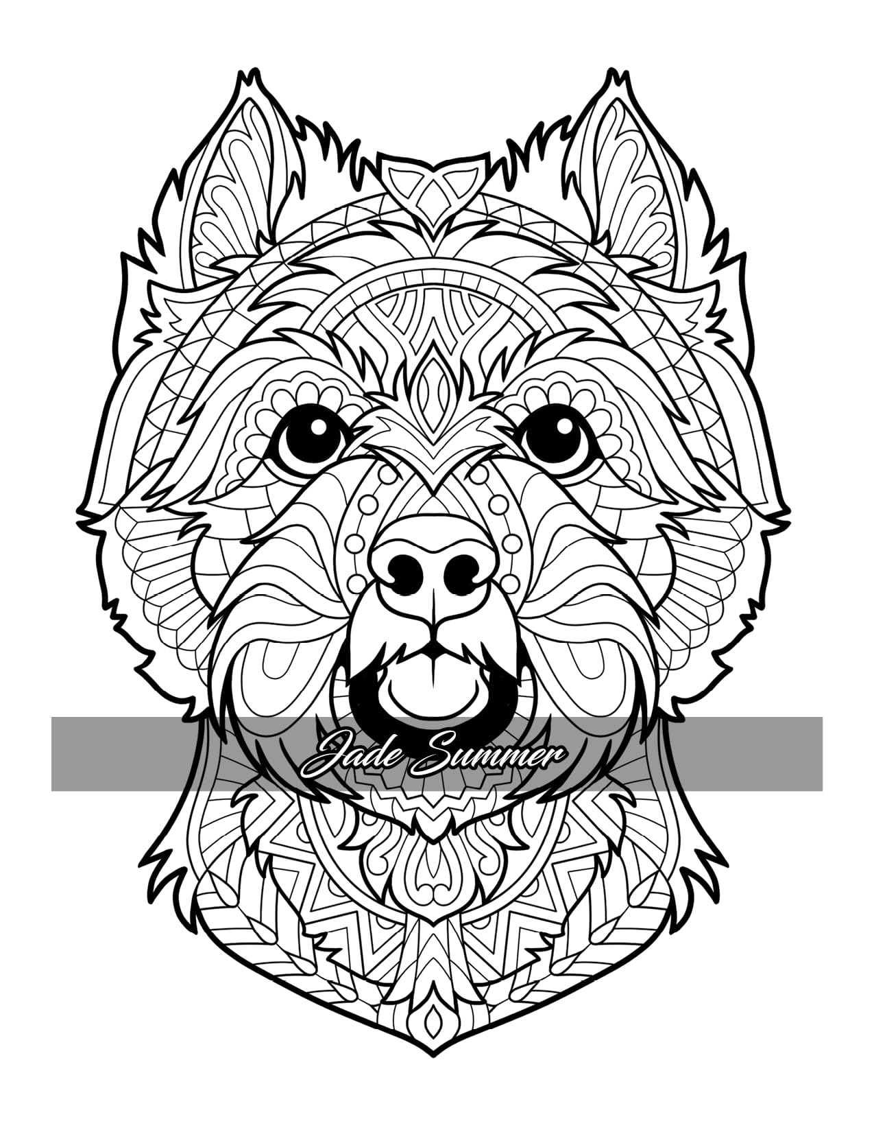 Amazing Dogs Coloring Book: Beautiful Dogs, Adorable Puppies, and Relaxing Designs for Adults and Teens - Image 7