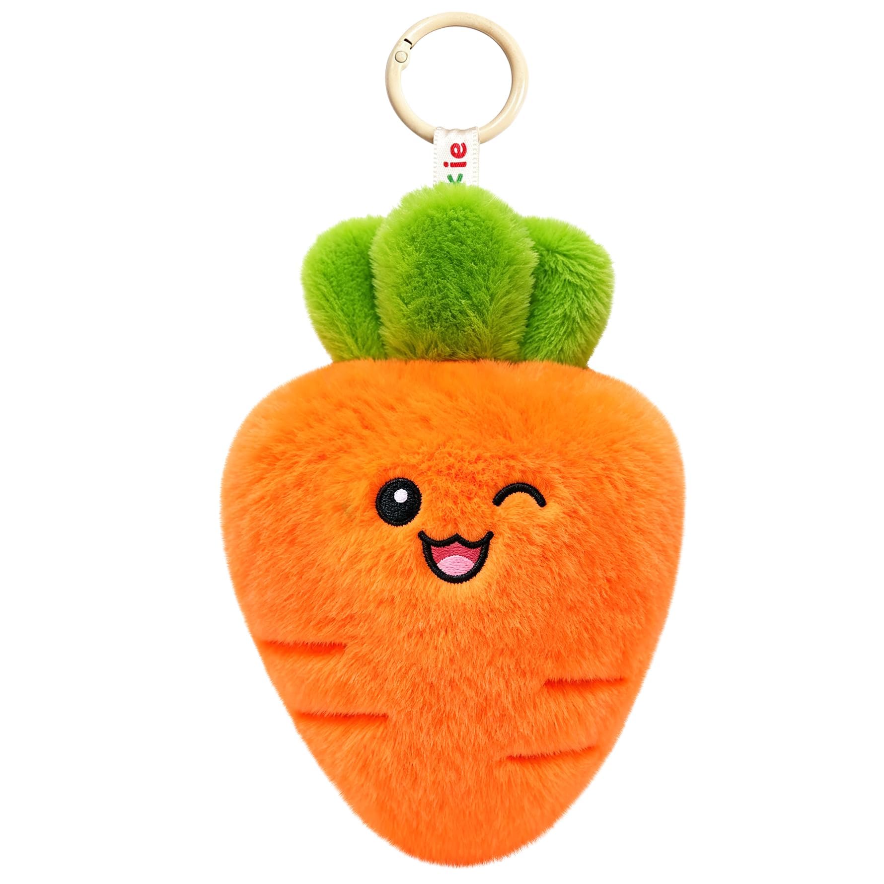 Breloque en peluche douce carotte pour sac à dos ado