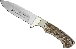 SGB Puma Coyote POM Commando Stag Hunting Knife with Leather Sheath