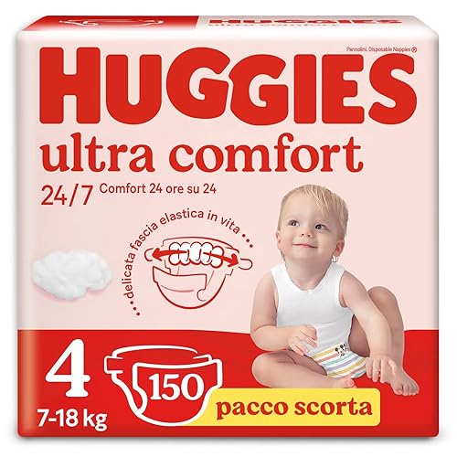 Immagine del prodotto Huggies Pannolini Ultra Comfort, Taglia 4 (7-18 Kg), Confezione da 150 Pannolini