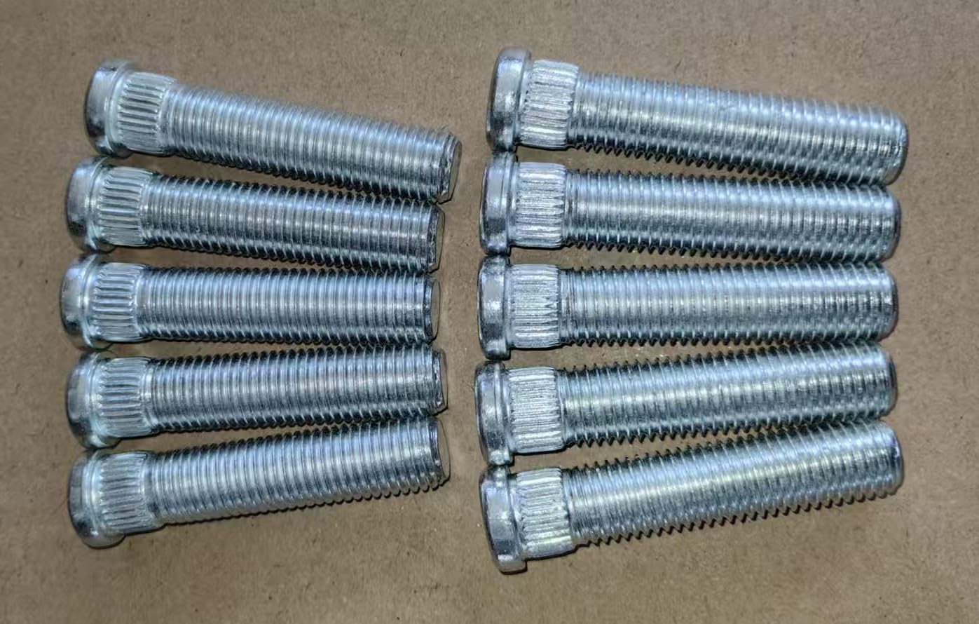 10PCS 1/2" Longer Than Stock Wheel Stud Lug Bolt Fits for 1982-2004 Chevrolet Corvette Cavalier Camaro w/Wheel Spacers .5" Extended Extra Length Front & Rear