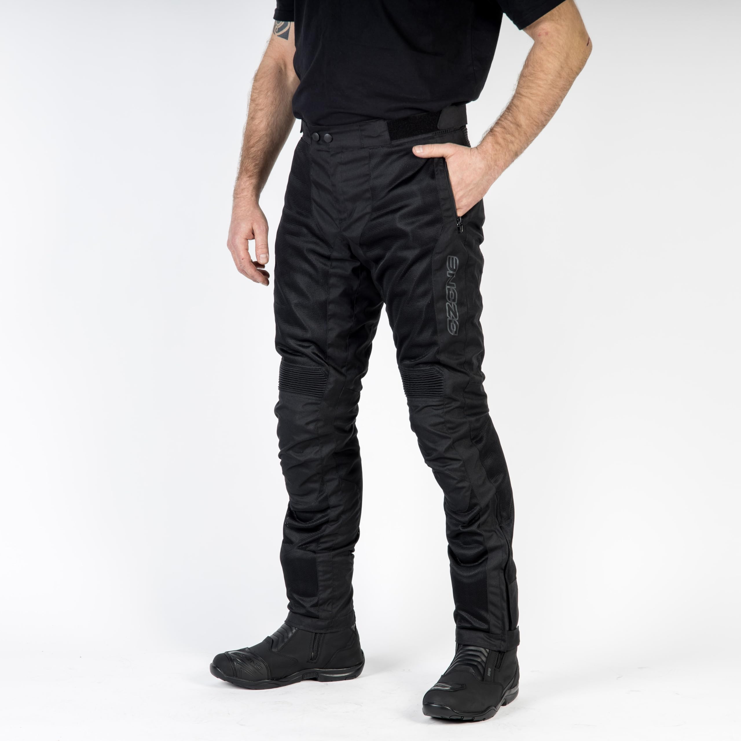 OZONE MOTO Dart Motorradhose Herren | Textil | Knieprotektoren Stufe 1 | Taschen für Hüft und Steißbeinprotektoren | Große Mesh Belüftungspaneele | Größen bis 10XL