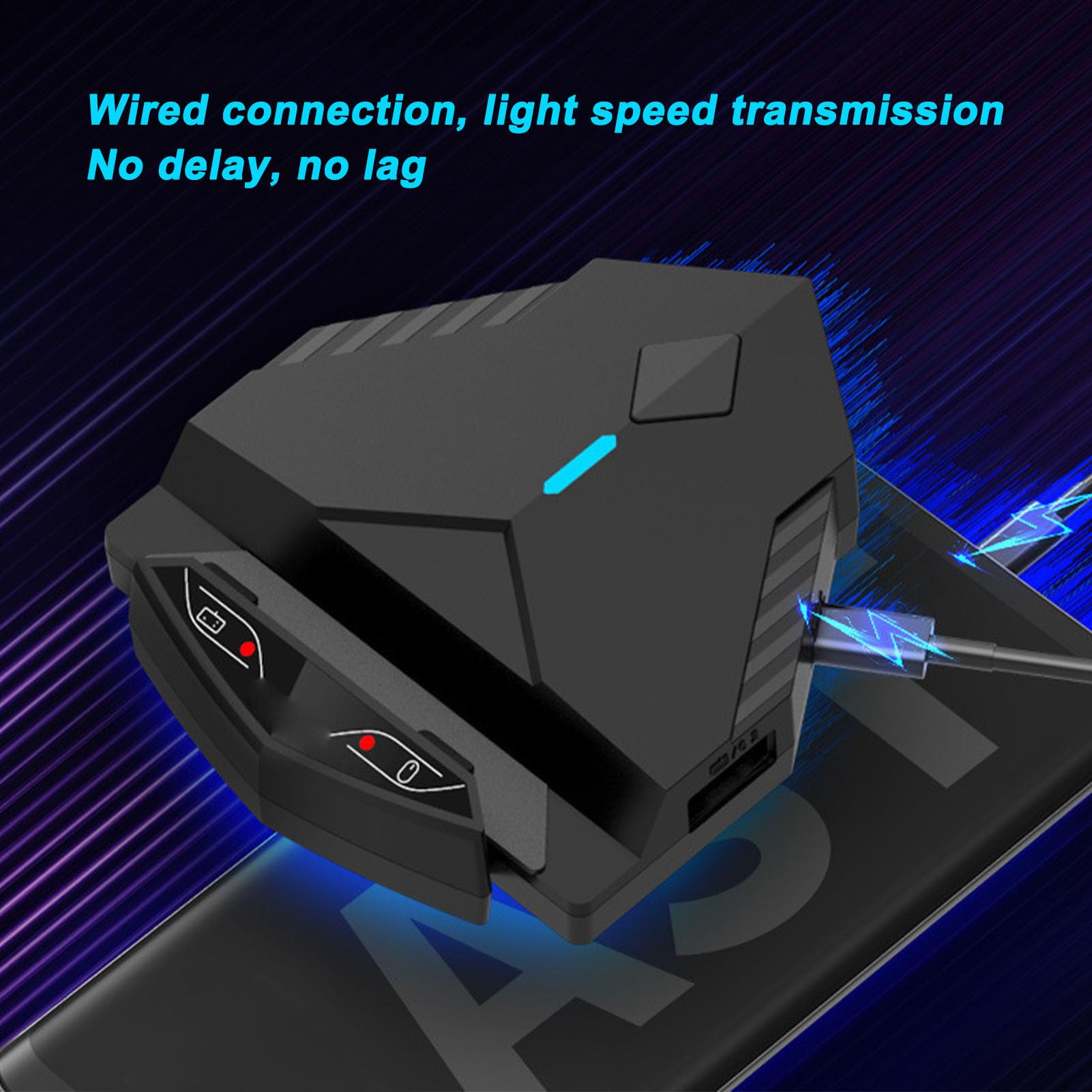 Ausla Clavier Souris de Jeu Mobile Convertisseur Ensemble, Filaire sans Fil