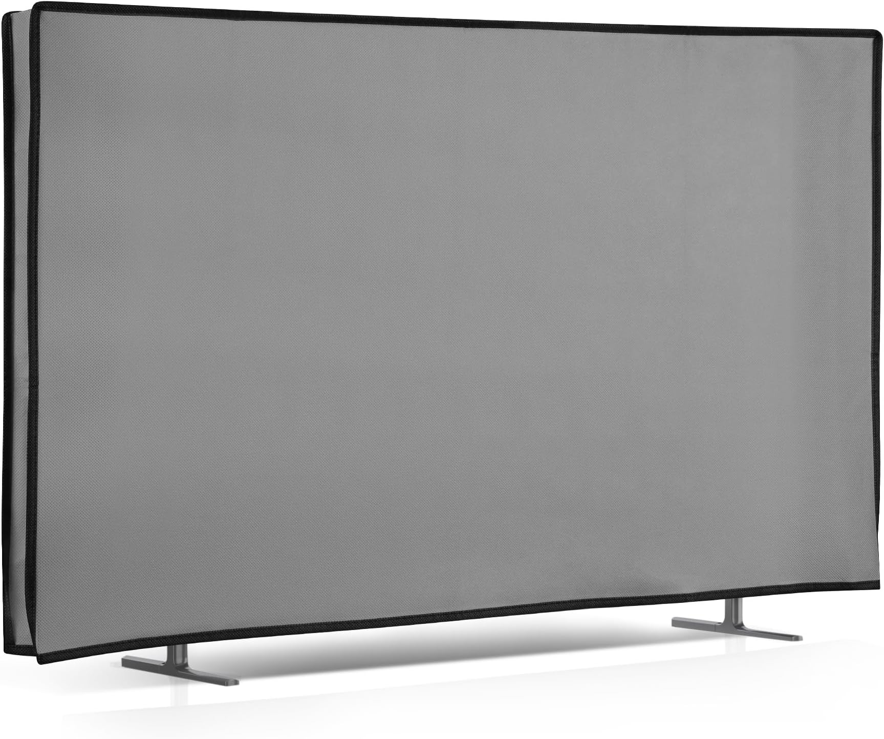 kwmobile Indoor 24" TV Cover – Television Dust Cover Screen Protector – TV Screen Dust Protection – Synthetic Fabric Light Grey
