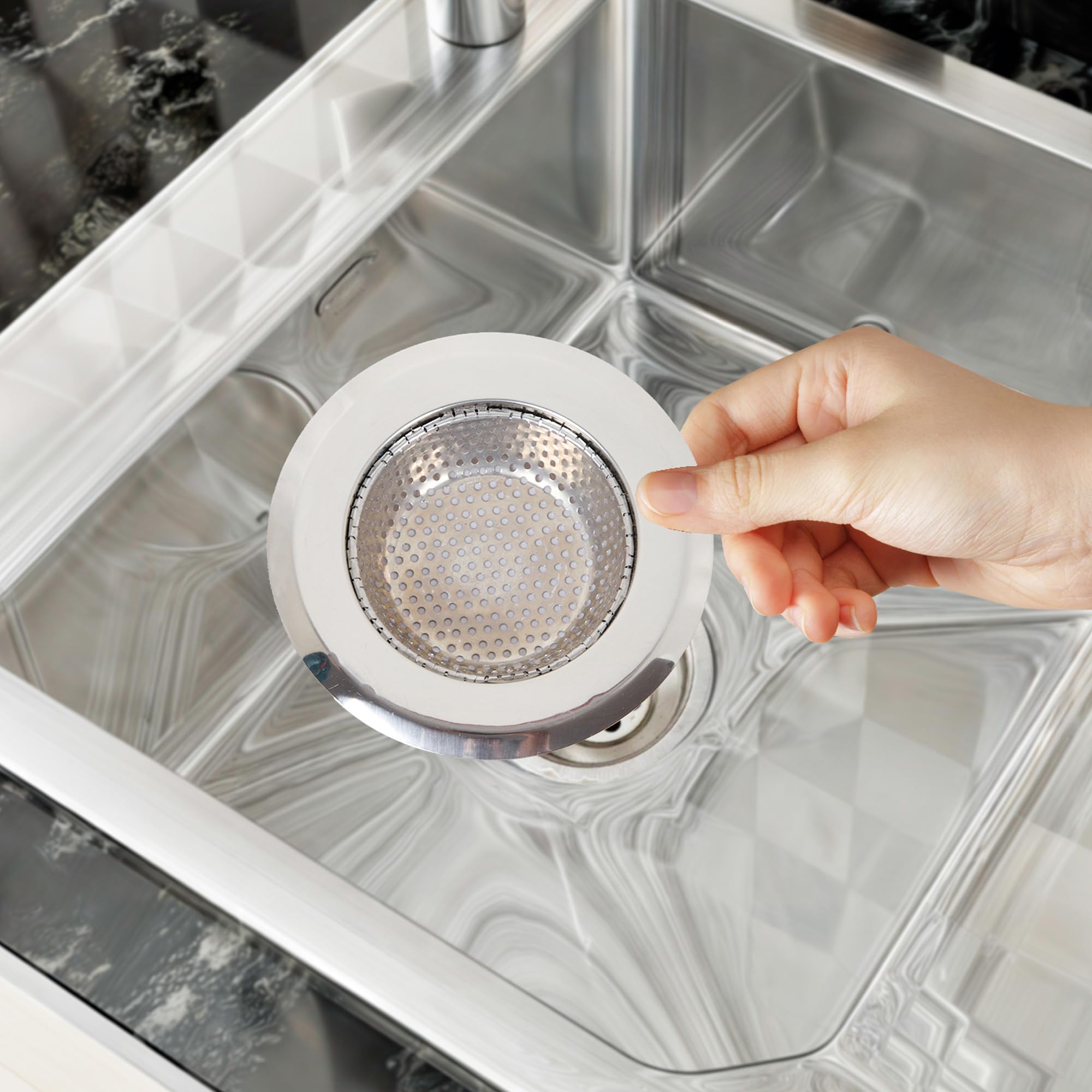 Heart Home Sink Strainer | Kitchen Sink Strainer | Sink Drain Strainer | Drain Catcher for Bathroom | Mesh Drain Deep Filter for Kitchen | Sink Round Moti Jali | 115 mm | Silver (B0CTMT3VR3) Amazon Price History, Amazon Price Tracker