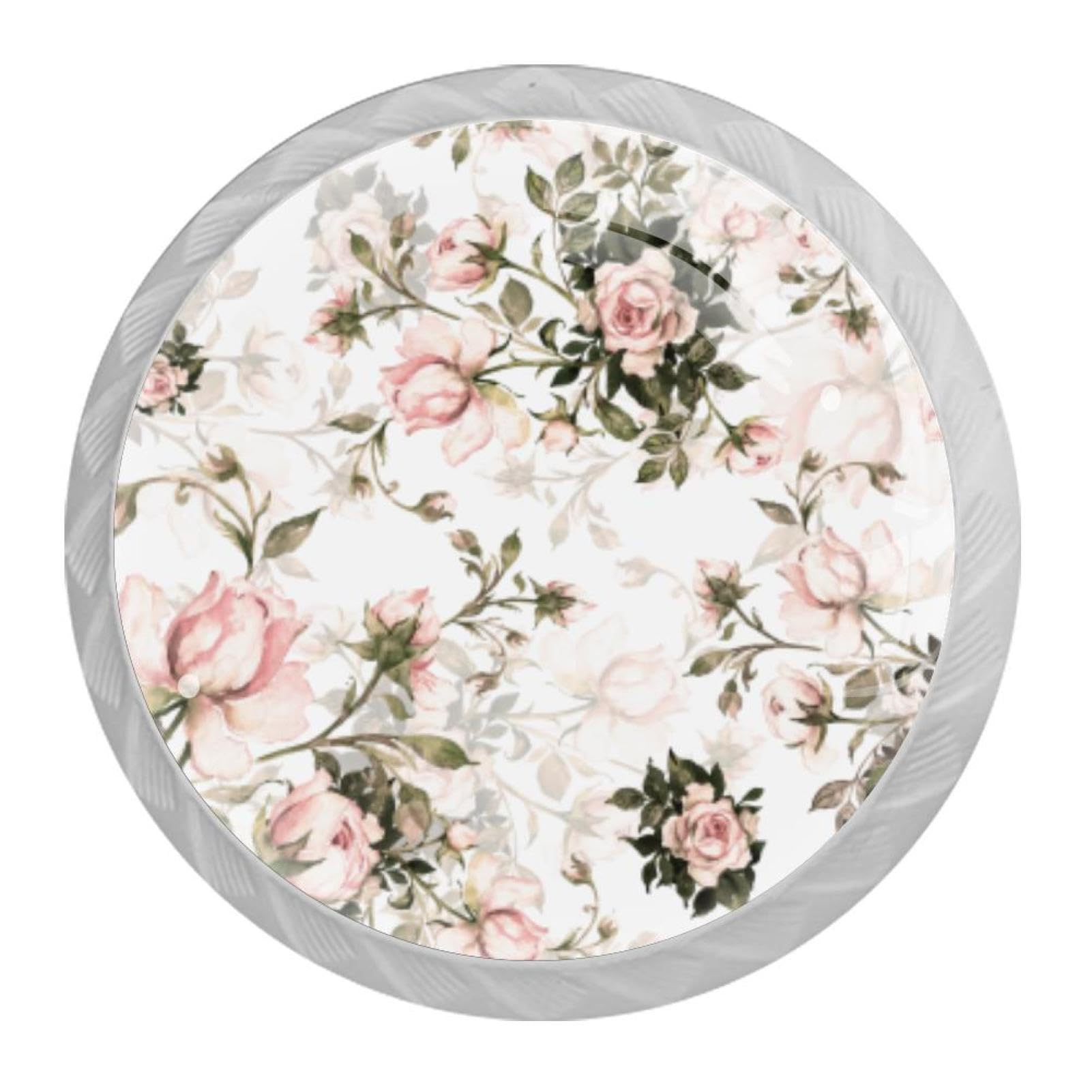 Tqmspg Multi12 4 Pieces Drawer Pulls Flowers Door Knobs Dresser Handles For Kitchen Wardrobe Cupboard Hardware Furniture