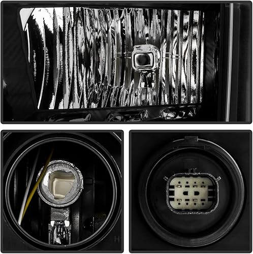 Miniatura 4 de ACANII - Para modelo halógeno 2020-2023 Chevy Silverado 2500HD 3500HD Faros delanteros estilo fábrica par izquierdo+derecho