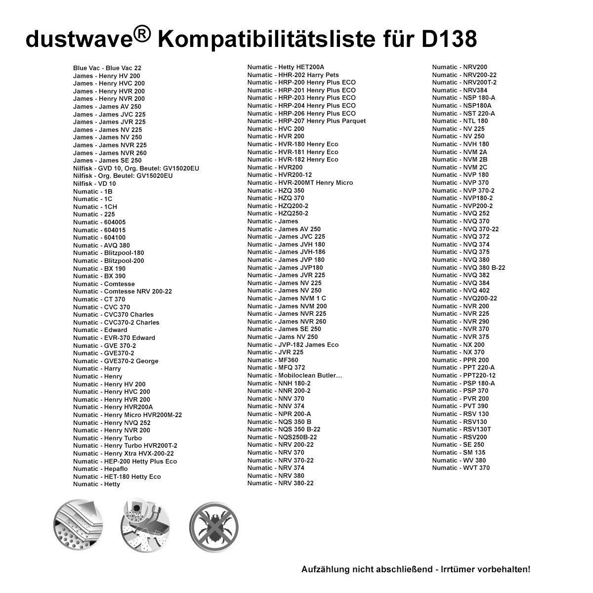 10 Staubsaugerbeutel Für Numatic PSP 180-A | Vliesbeutel 5-lagig Mit Gummiring