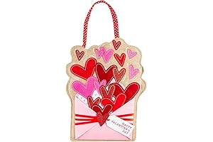 Evergreen Flag Burlap Door Decor, Showcasing the Essence of Valentine's Day