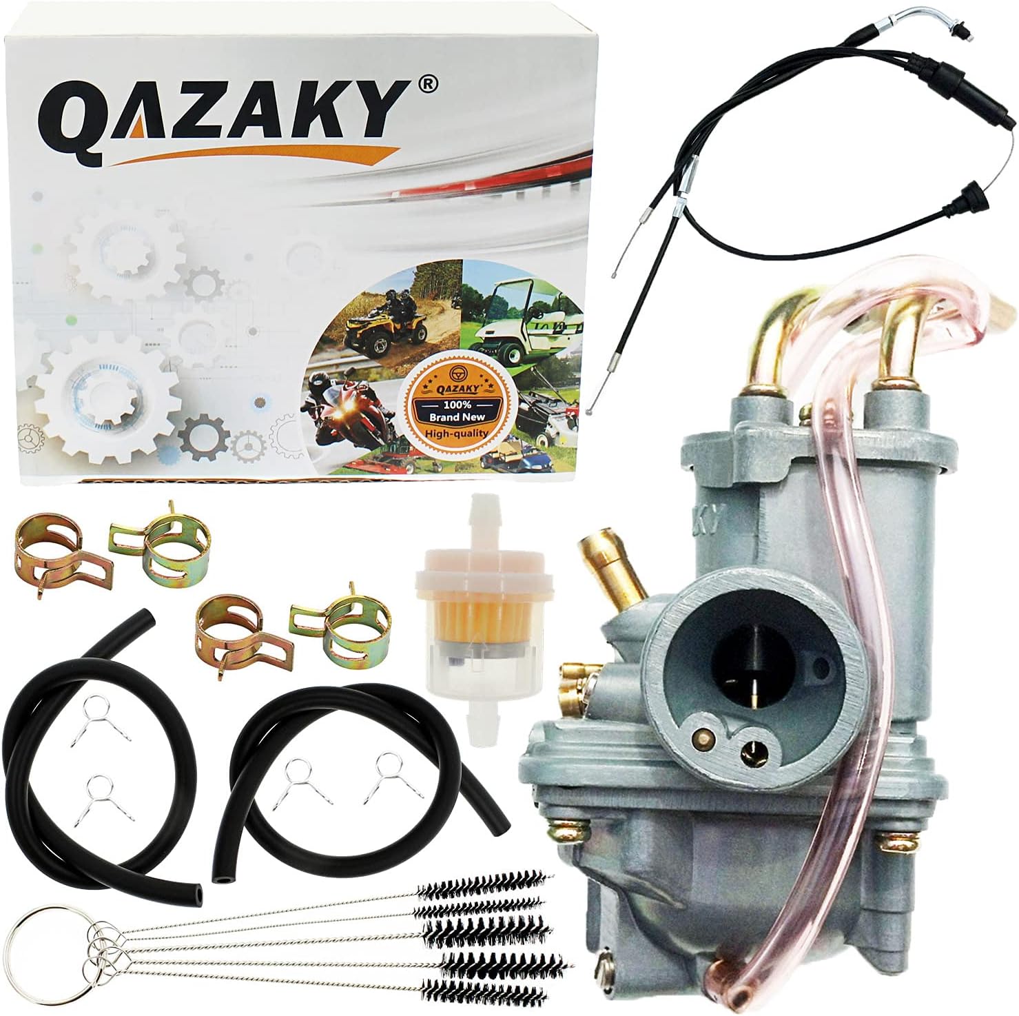 QAZAKY Carburetor + Throttle Cable Compatible with Yamaha YZinger PW