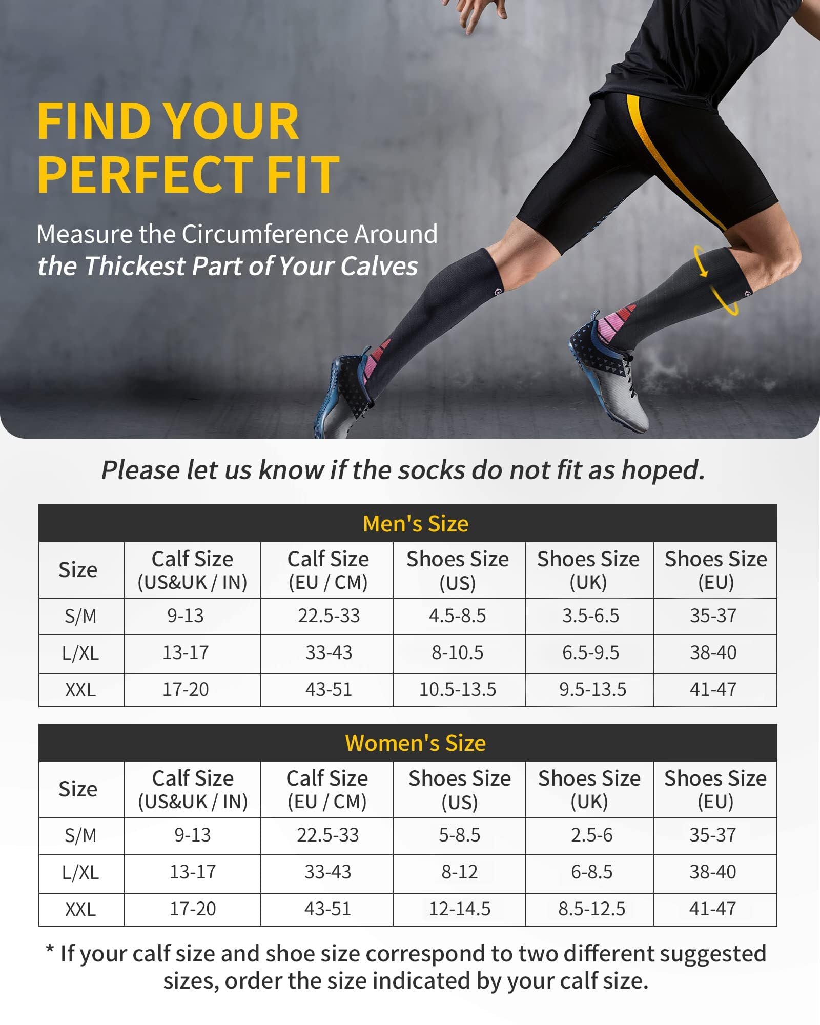 CAMBIVO Calze Compressione Graduata Donna e Uomo 2 Paia, Calze Elastiche a Compressione Graduata per Sport, Running, Trekking, Viaggio in Aereo