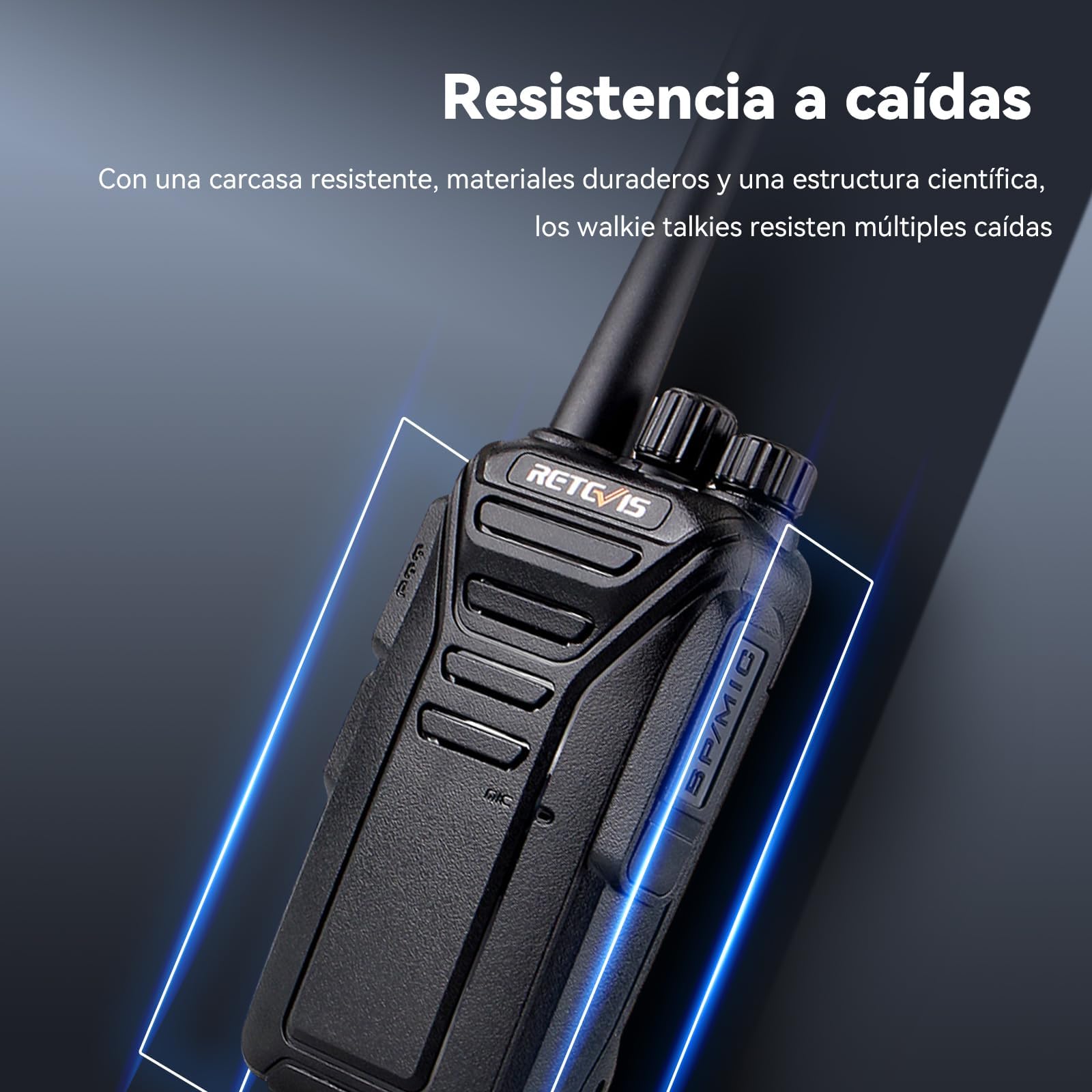 Retevis RT27 Walkie Talkie PMR446 6 Slot Charger Professional Long Range 6 Pack Black