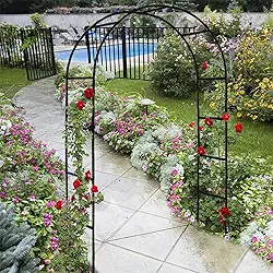 Siuchuen Treliça de Arco de Jardim para Plantas Trepadeiras, Suporte de Cenário de Flores de Arco de Casamento de Metal, Decoração de Balão Arbor de Arco de Jardim para Casamento, Festa de Jardim, Flo