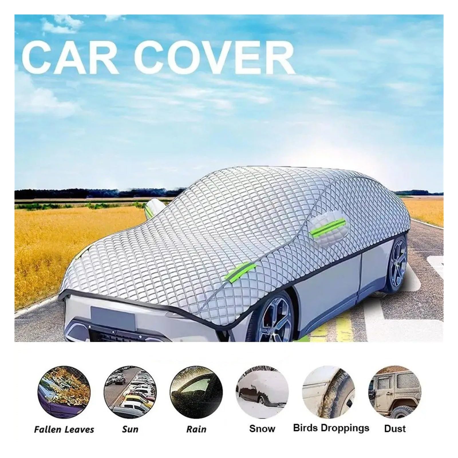 Copriparabrezza Inverno Esterno Telo Copriauto in Tessuto Oxford Rinforzato Protezione Solare Antineve E Antigelo Accessori(for Sedan)