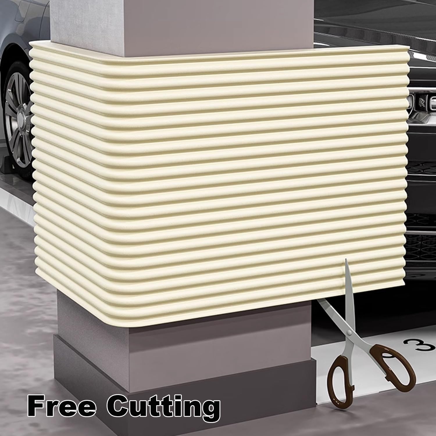 2 Pièces Protection D'Angle Mur Garage Blanc/Rouge Protection Voiture