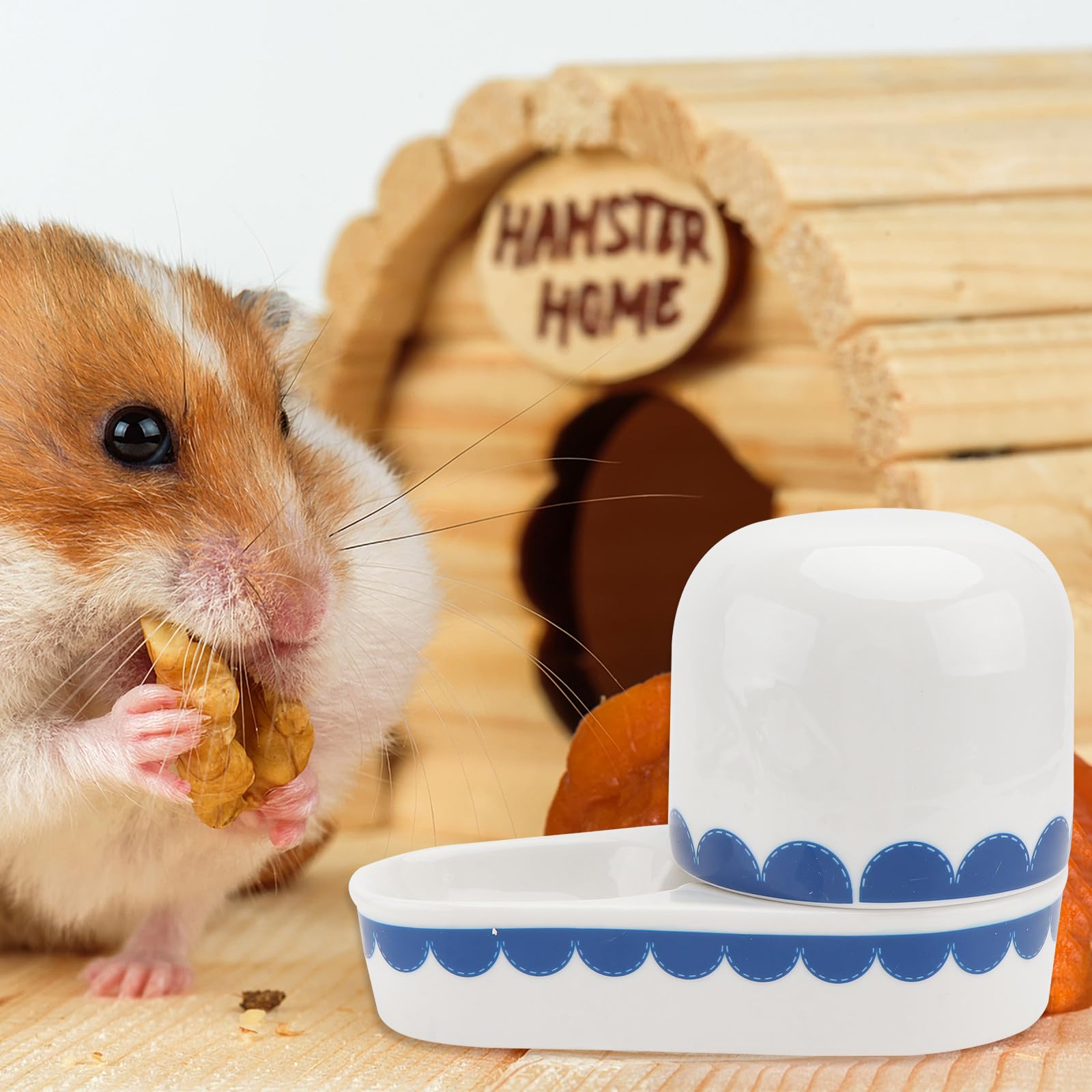 Abaodam Ciotola per Bere in Ceramica per Conigli, Abbeveratoio per Animali Domestici Design a Tenuta Stagna, Accessorio Sospeso Facile da Pulire per Piccoli Animali
